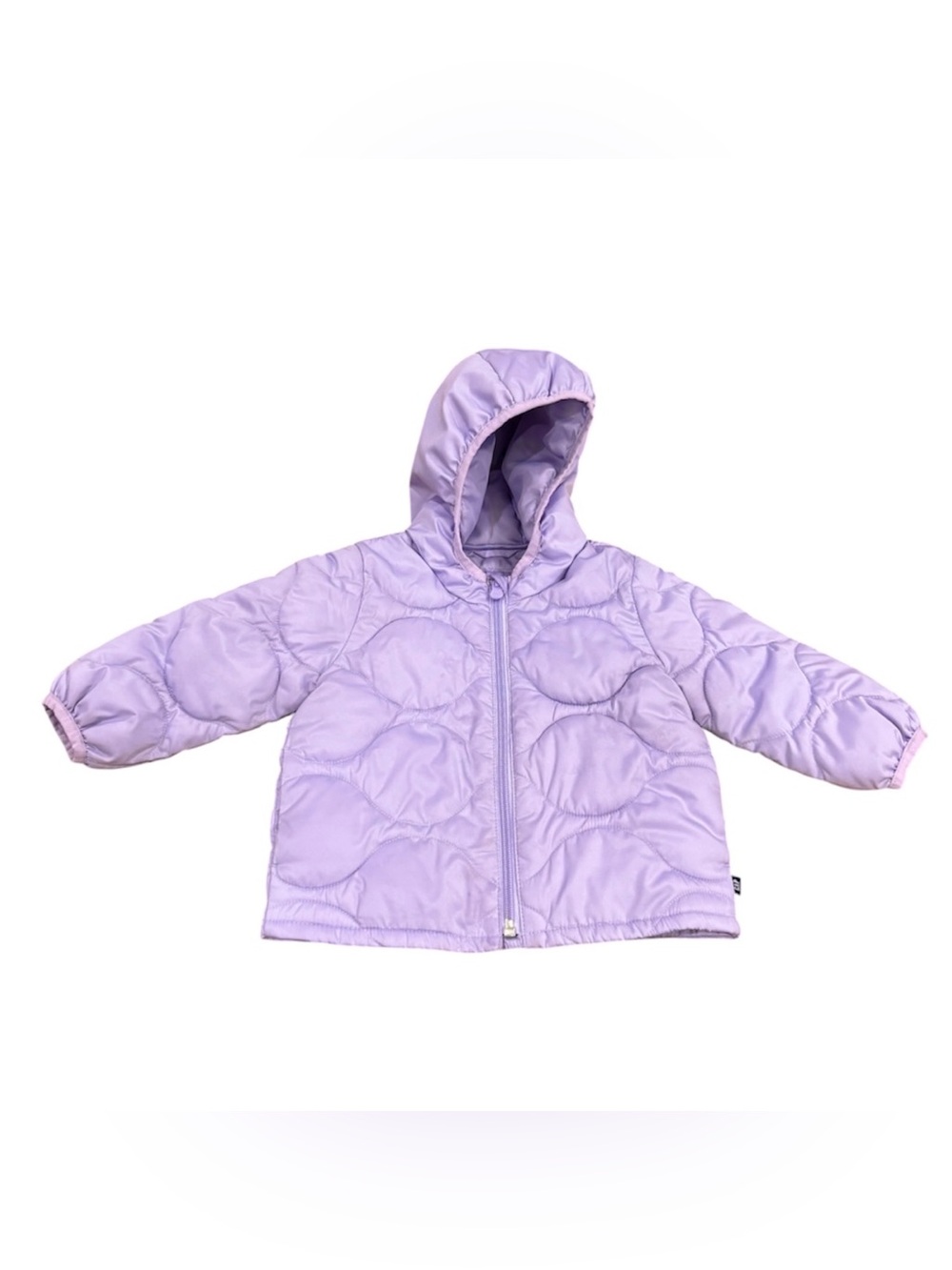 GAP Kids Lavender Hooded Puffer Jacket Size 18-24 Months